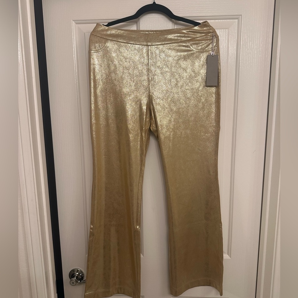 Soft Surroundings Shimmering Gold Pants